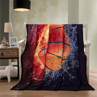 

Greensen Fashion 3D Basketball Print Pattern Soft Cozy Comfortable Blanket for Sofa Bed
