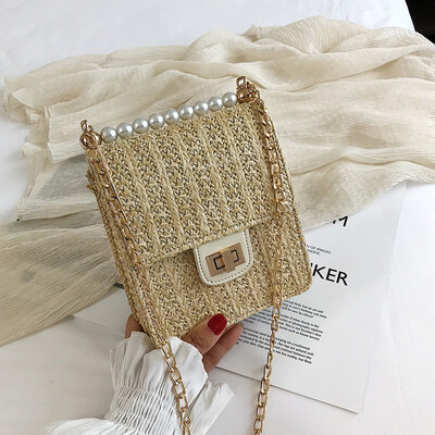 

Tailored Women Vintage Straw Bag Casual Wild Vacation Simple Weave Crossbody Bag