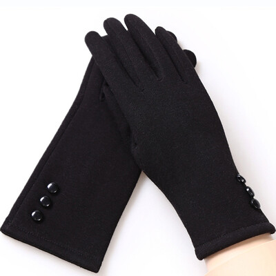 

GLO-STORY gloves female winter warm sets outdoor sports cold touch screen gloves ladies wool gloves WST844169 black