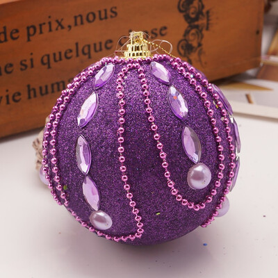 

Siaonvr Christmas Rhinestone Glitter Baubles Ball Xmas Tree Ornament Decoration 8CM