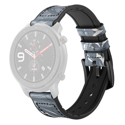 

〖Follure〗Replacement Watch Wristband Leather Strap Band for AMAZFIT GTR Smart Watch 47MM