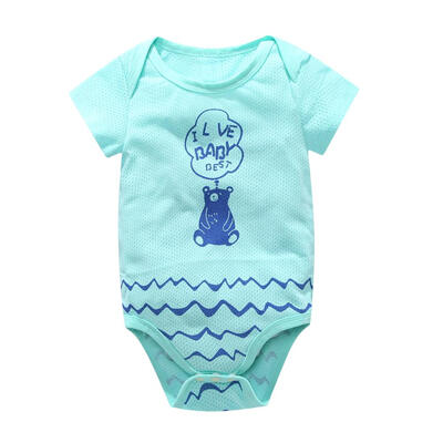 

Breathable Soft Summer O-Neck Boys Baby Rompers Cute Bear Jumpsuit Clothing