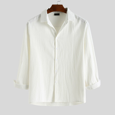 

Tailored Mens Casual Button Turn-Down Collar Slim Fit Long Sleeve Top Shirt Blouse
