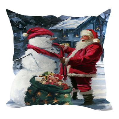 

Siaonvr Christmas Pillow Cover Pillowcases Decorative Sofa Cushion Cover Home Decoration