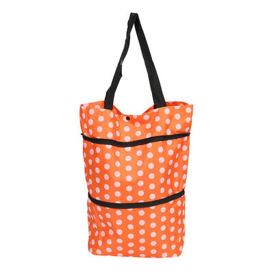 

Foldable Shopping Trolley Bag Rolling Wheel Cart Tote Grocery Handbag