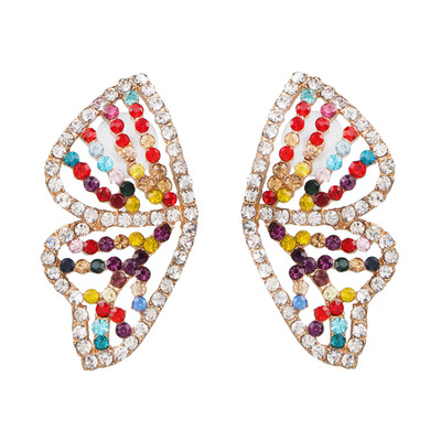 

Bohemia Colorful Crystal Birds Fringed Drop Dangle Earrings ZA Wedding Jewelry Wholesale Women Fish Earrings Accessories 2019