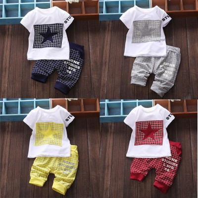 

Baby Boy Kid Short Sleeve STAR Sportswear Clothes T-shirt Top Short Pants Outfit