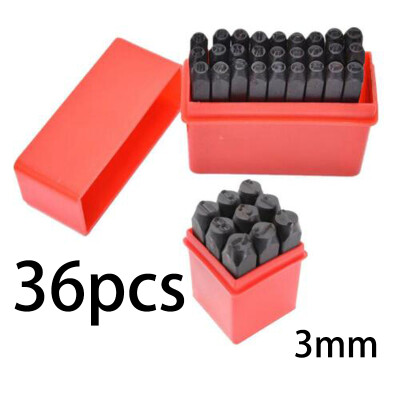 

36Pcs Stamps Letters Alphabet Numbers Set Punch Steel Metal Tool Craft 3mm