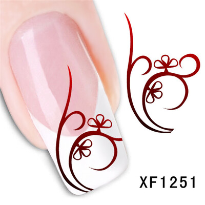 

〖Follure〗Fresh Style Flower Print 3D Nail Art Stickers Manicure Adhesive Transfer Decals