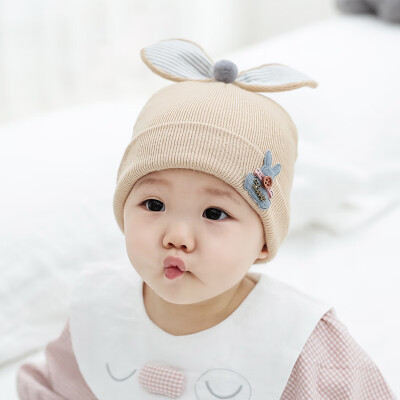 

Fallwinter 2019 mens&womens children knitted cotton pullover cap bow rabbit cartoon cute baby hat