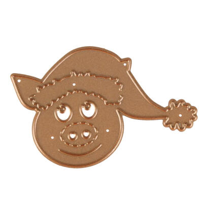 

Pig Wear Cap Cutting Dies Stencils Scrapbook Embossing DIY Craft Album Card