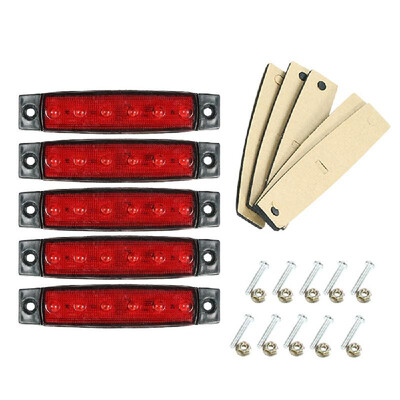 

10PCS 6 LED Amber Side Marker Light Indicator 12V for Truck Bus Boat RV Lorries Jeep SUV White