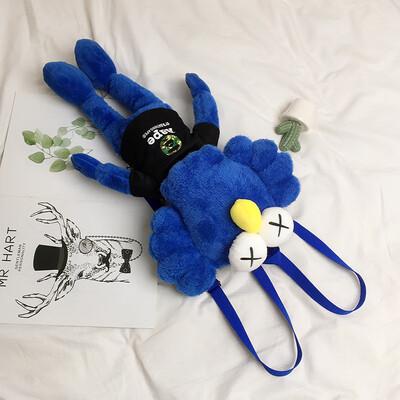

2019 new casual wild girl shoulder bag fashion cartoon cute ugly cute plush sesame street shoulder bag