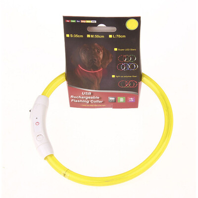 

Simple USB LED Flashing Light Band Belt Safety Pet Dog Collar Rechargeable Multicolor Best