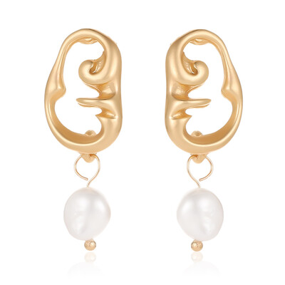 

Vintage Irregular Geometric Pearl Earrings For Women Jewelry Accessories