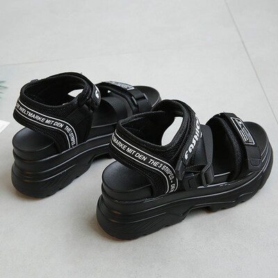 

Sports sandal women ins tide-thick bottom 2019 new summer casual Korean-style flat-bottom womens shoes high-fire super-fire