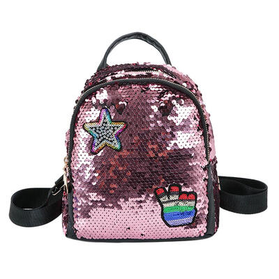

Women Shining Sequins Backpacks Teen Girls Mini Travel School Shoulder Bags