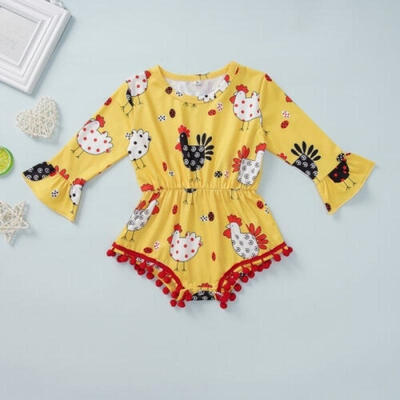 

Toddler Kids Baby Girl Clothes Long Sleeve Romper Jumpsuit