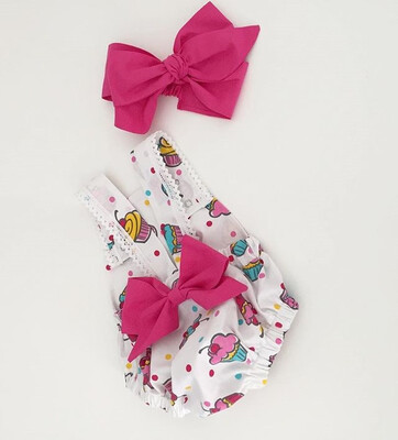 

2PCs Newborn Baby Girl Clothes Jumpsuit Romper Headband Bodysuit Summer Outfits