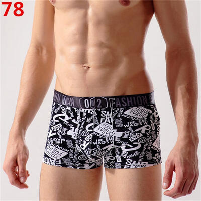 

Mens Modal Sexy Silk Printing Breathable Boxers Underwear 5 Colors Optional