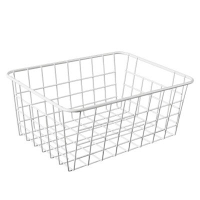 

Household Kitchen Bathroom Steel Wire Stuff Organizer Food Fruit Storage Basket