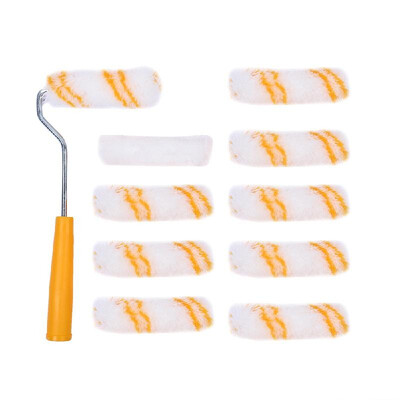 

Painting Brush Roller Wall Decoration Wall Paint Roller 4 Mini Paint Roller with 10 Pcs Replacement Roller Covers Corrosion Resi