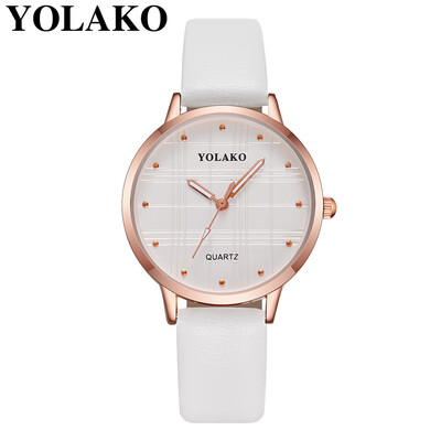 

YOLAKO fashion Leisure Creative Woman Watch Fashion Leather Military Casual Analog Quartz Wrist Watch Business Watches 533