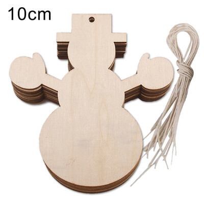 

Toponeto 10pcs Wooden Pendant Christmas Decorations Childrens Home Decoration Gifts