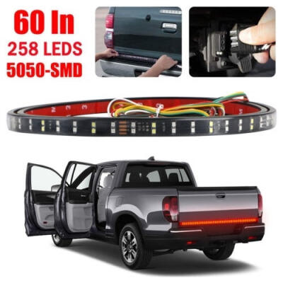 

60&quot Double LED Truck Tailgate Light Bar Brake Reverse Turn Signal Stop Tail Strip