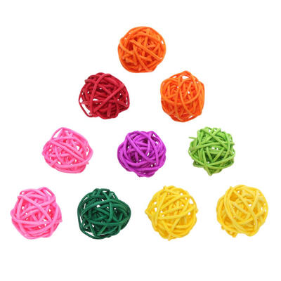 

Parrot Rattan Ball Toys Bird Chewing Toys Birdcage Decor Pet Supplies