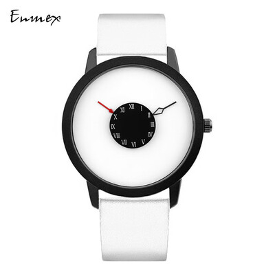 

Subversive second hand creative wristwatch when translating holiday gift Enmex inverted pointer concise watch