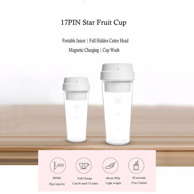 

Xiaomi 17PIN Fruit Juicer Cup 400mL Portable DIY Juicing Extractor Bottle