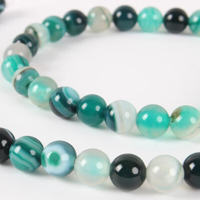 

Natural Gemstone Agate Round Bead Strands Dyed DarkCyan 6mm Hole 1mm about 63pcsstrand 1535