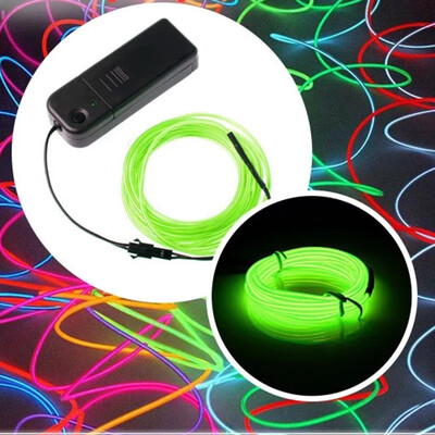 

Siaonvr 1M Battery Operated Luminescent Neon LED Lights Glow EL Wire String Strip Rope