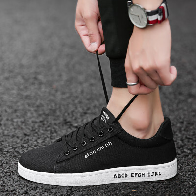 

2019 new summer mens shoes trend Korean version of mens tide shoes summer canvas casual shoes small white shoes shoes