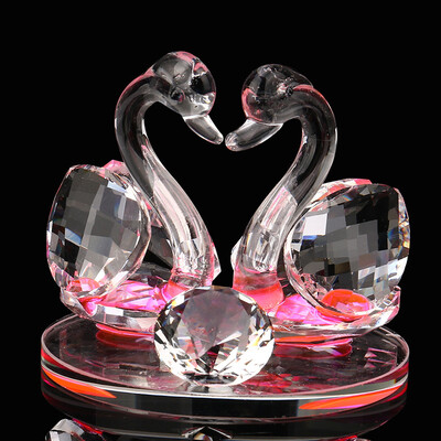 

Siaonvr Crystal Swan Wedding Decor Paperweight Figurine Gift Crafts Home Decor