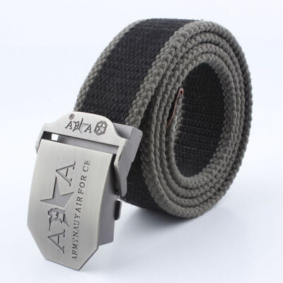 

Trend Canvas Men belt fashion Alloy Automatic buckle Men&Women belt casual sport Canvas weaving Men cowboy pants belt