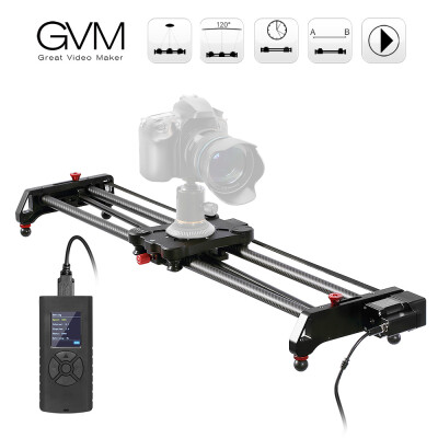 

GVM GP-80QD 80cm26ft Carbon Fiber Motorized Camera Track Slider Dolly Video Rail Support Time Lapse Video Shot Follow Focus Auto