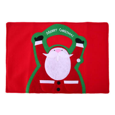 

Christmas Table Dish Bowl Food Placemat Christmas Santa Claus Table Mats