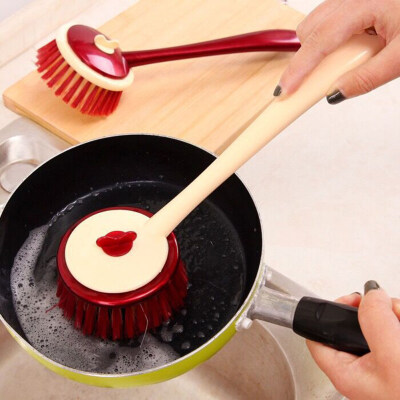 

Long Handle Pot Dishes Plate Washing Brush Kitchen Sink Countertop Cleaning Tool