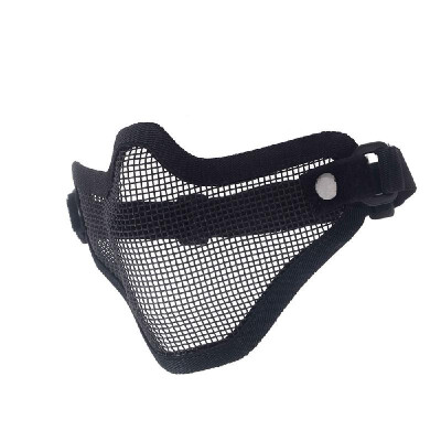 

Tactical Hunting Metal Wire Half Face CS Mask Mesh Airsoft Mask Paintball Resistant Black