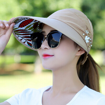 

Summer casual UV protection sun protection cap collapsible sun hat