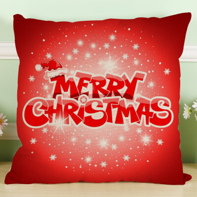 

Tailored New Christmas Cotton Linen Pillow Case Sofa Cushion Cover Home Decor A