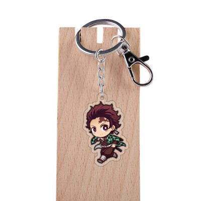 

CAR-TOBBY Anime Demon Kimetsu no Yaiba Kamado Tanjirou Keychains Key chains Acrylic Gift