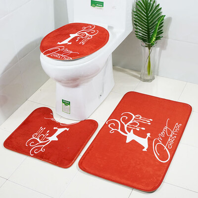 

〖Follure〗3pcs Christmas Suction Grip Bath Mat Bathroom Kitchen Carpet Doormats Decor