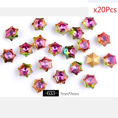 

〖Follure〗20 Pcs Diamonds Dazzling Tips Nail Sticker Sequins Colorful Nail Art Decoration