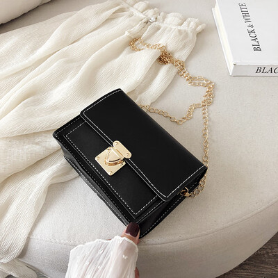 

Simple&versatile shoulder bag 2019 new Sen temperament contrast color small square bag female fashion casual chain Messenger bag