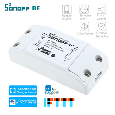 

SONOFF WiFi Intelligent Switch RF Voice Control With RF Receiver for Intelligent Home Switches with Timing Function Automation Mod
