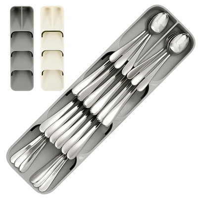 

Gray Kitchen Drawer Organizer Tray Spoon Cutlery Separation Finishing Storage Box Cutlery Organizer Kitchen Accessorie