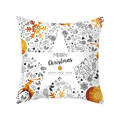 

New Hot Christmas Decorative Pillowcase Square Printed Throw Pillow Cover Santa Claus Throw Pillowcase For Home Office